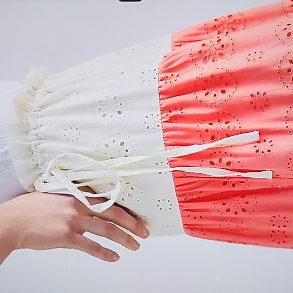 Anthropologie Hutch eyelet striped maxi skirt-PL - Picture 6 of 10